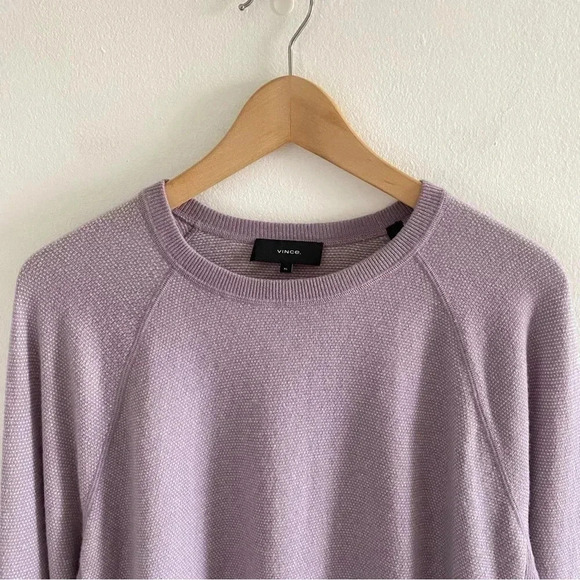 Vince Crewneck Cashmere And Wool Blend In Light Purple Sweater Sz XL $265 - Picture 2 of 7